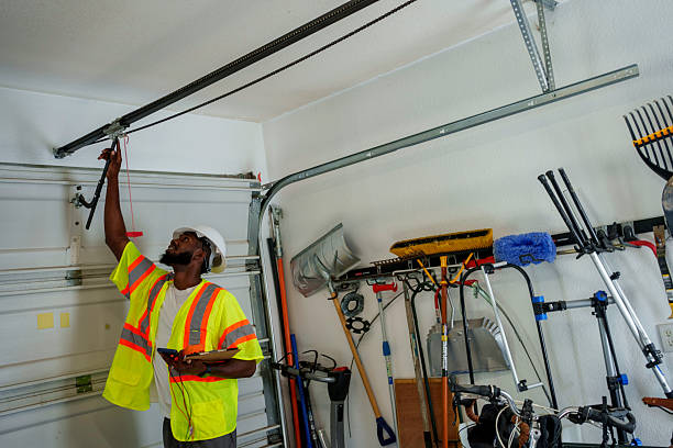 Professional Garage Door Panel Replacement technician working in Sargent, TX